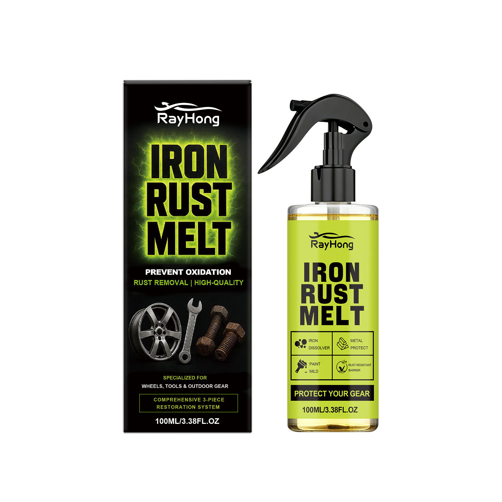🔧 Pro Grade Fast Rust Cleaner | Zero Grinding Needed | Deep Rust Dissolution | 100% Money-Back Guarantee 🛡️