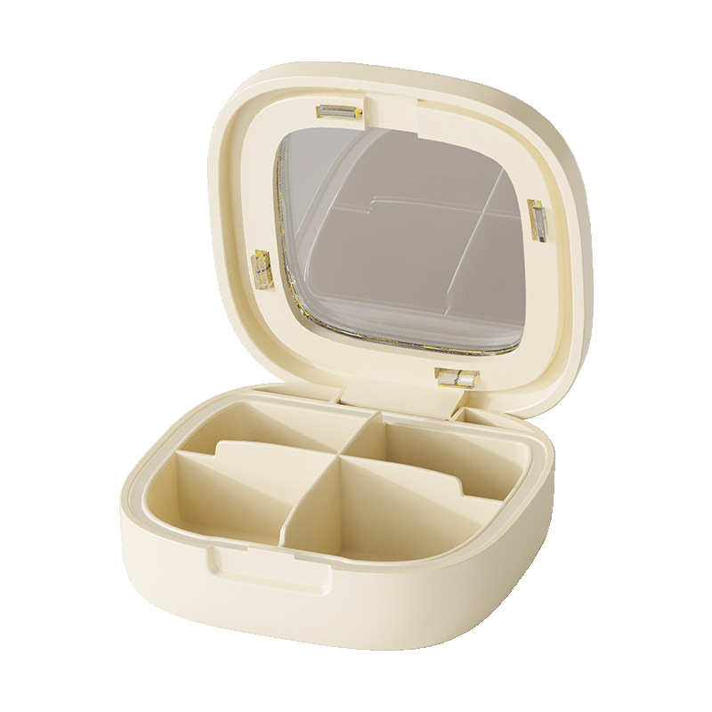Portable medicine pill box travel packing box with compartments for three meals a day and seven days
