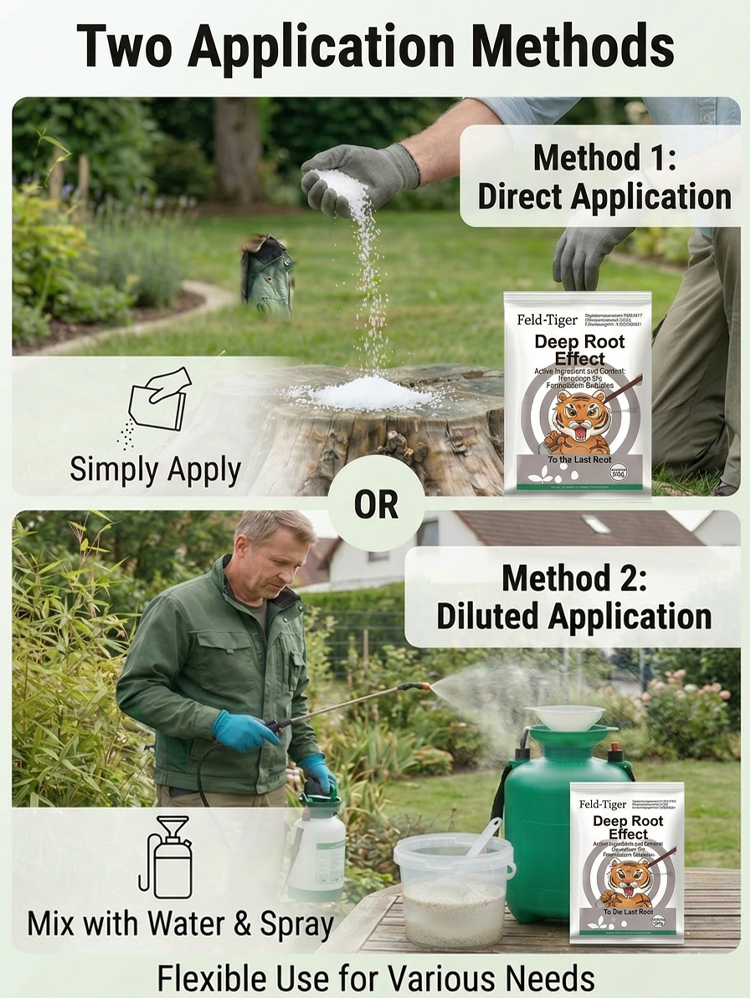 Feld-Tiger Deep Root Destroyer Granules | Kills Stumps BambooIvy | 3-Hour Fast Action | Pet Safe 🌳