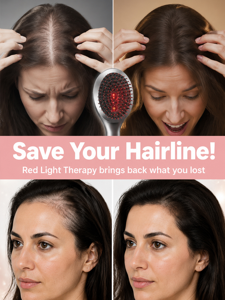 Hollywood Secret 650nm Red Light Hair Comb |  3-in-1 Handheld Scalp Massager  Device for Scalp Care✨Fuller Looking Hair