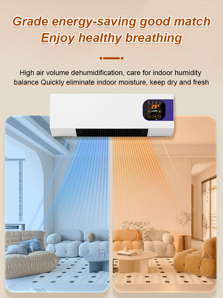 ⭐Wall Mounted Air Conditioner Heater Combo ⭐ Dehumidifier ⭐ 6H Timer ⭐ Energy Saving ⭐ Safe Air Vents⭐
