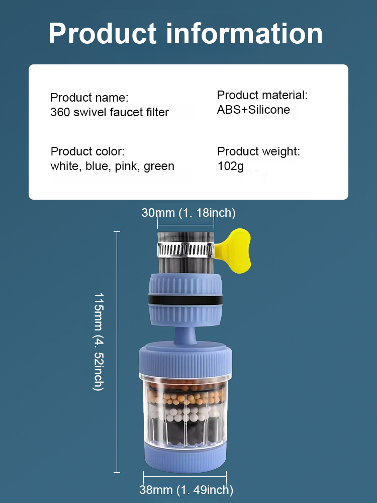 【Japanese purification technology】Premium 6-Layer Faucet Water Filter | Removes Chlorine | 10-Second Install 💧✨