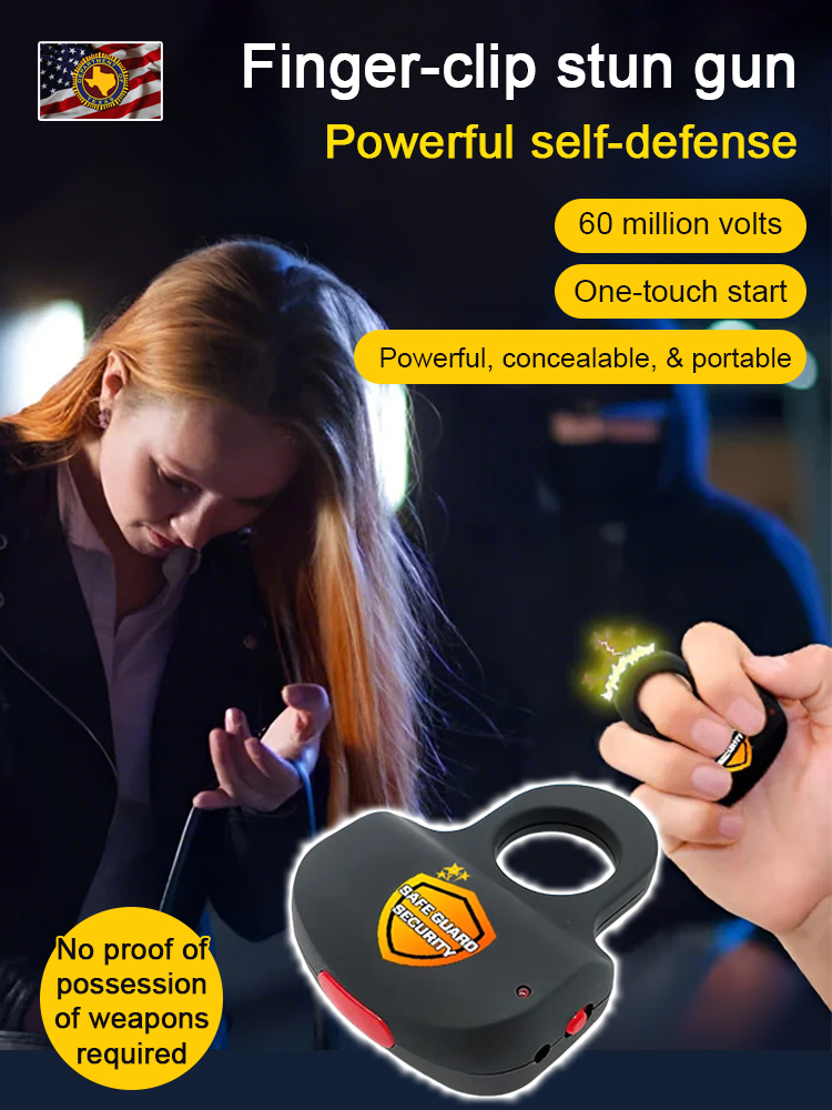 ⭐ Million Volts Finger Stun Gun Portable Rechargeable Self Defense Device for Personal Safety⭐