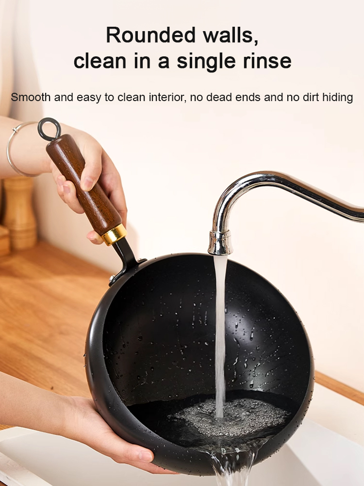 🍲28cm No-Coating Pure Iron Skillet - Won't Corrode or Damage for 100 Years, Buy Once, Use for a Lifetime🍲