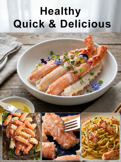 Russian Ready-to-Eat Canned Crab Leg Meat【Wild Caught High Protein King Crab Legs Only 100 Calories Per Leg】