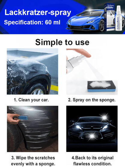 Car scratch nano-repair spray-Instant results in three seconds, making your 20-year-old car look as good as new.