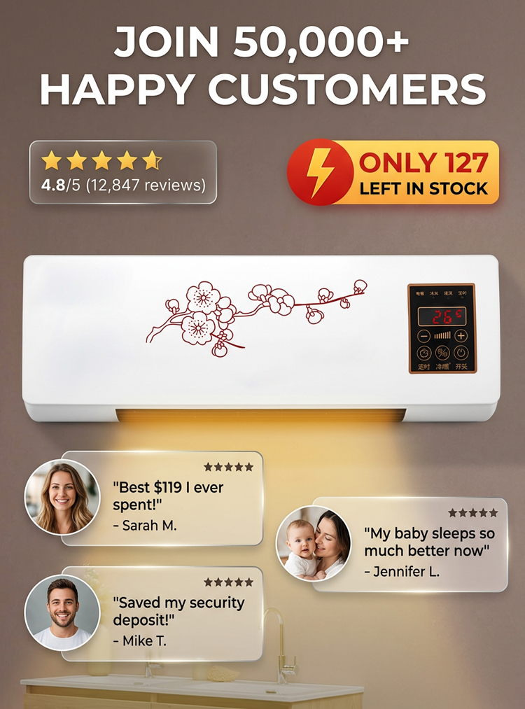 Hot & Cold Wall-Mounted Air Conditioner - Home Heating and Cooling System