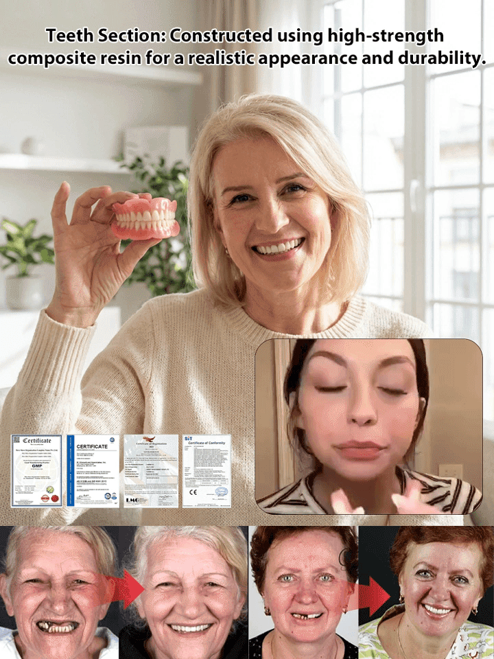 Naturally Fitted Full-Cover Cosmetic Dentures