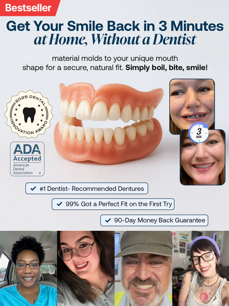 Naturally Fitted Full-Cover Cosmetic Dentures