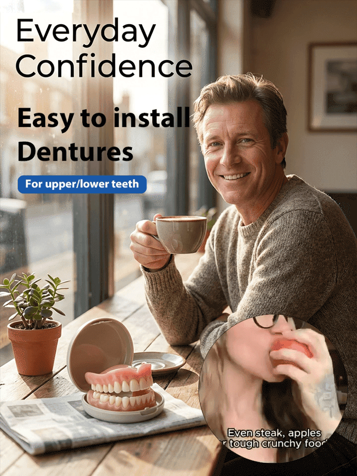 Naturally Fitted Full-Cover Cosmetic Dentures