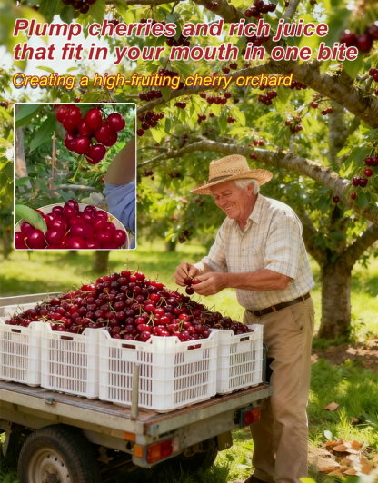 【High Germination Rate】Giant Chilean Ruby Cherry Seeds | Multi-Variety Home Orchard Mix 🍒🌱