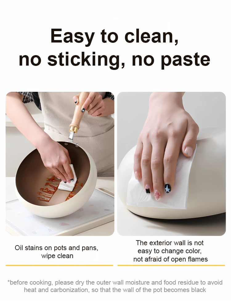 No coating, no splatter and Super durable🔥Multifunctional Titanium Ceramic Large-Bellied Non-Stick Pan