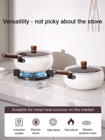 No coating, no splatter and Super durable🔥Multifunctional Titanium Ceramic Large-Bellied Non-Stick Pan