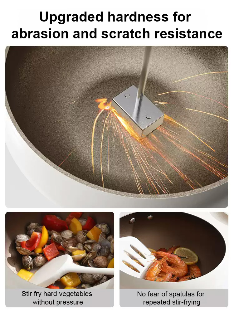 No coating, no splatter and Super durable🔥Multifunctional Titanium Ceramic Large-Bellied Non-Stick Pan