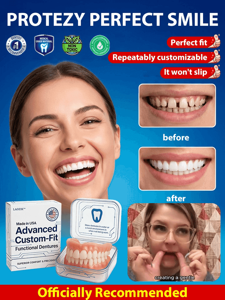 Naturally Fitted Full-Cover Cosmetic Dentures