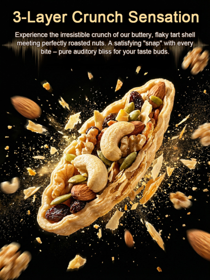 8 Premium Nut Boat Tart with Handmade Crispy Crust