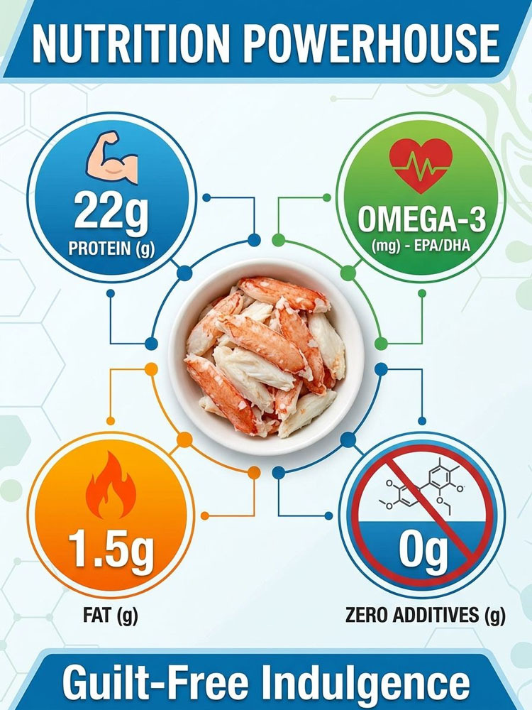 Russian Ready-to-Eat Canned Crab Leg Meat【Wild Caught High Protein King Crab Legs Only 100 Calories Per Leg】