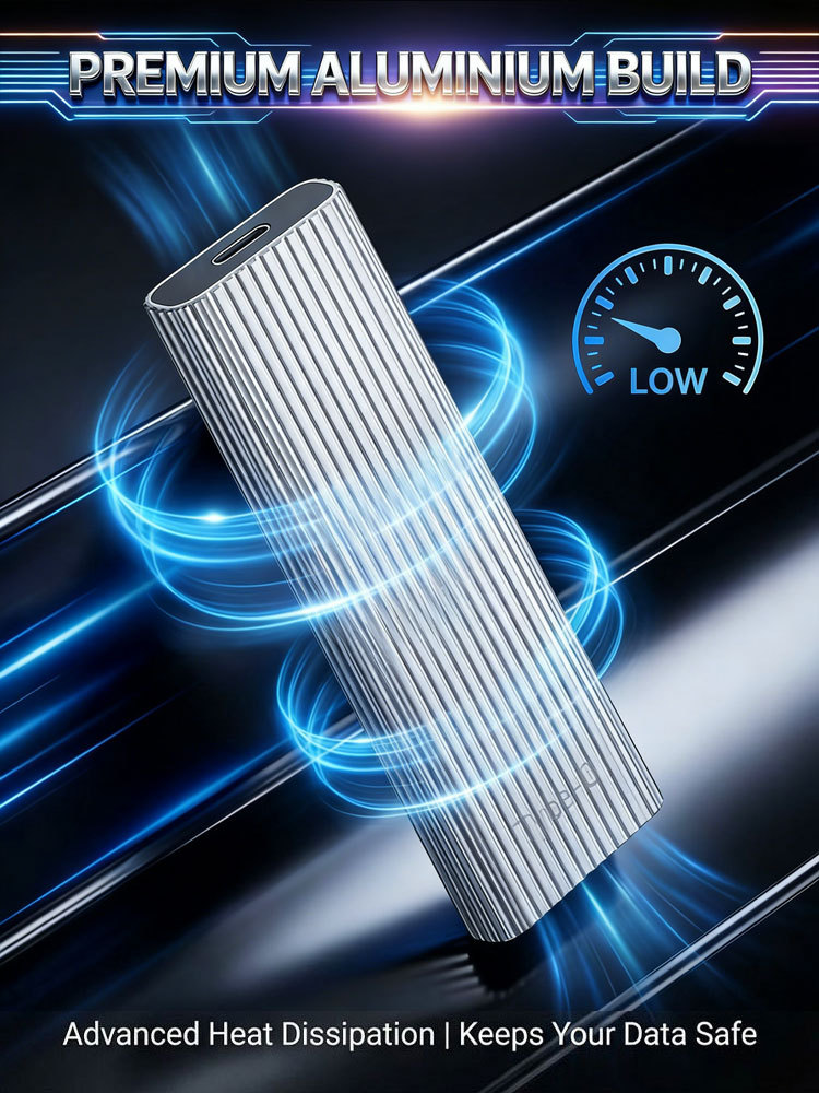 Military-grade secure and theft-proof portable hard drive! 16TB, transfer speed: 1000MB/s!