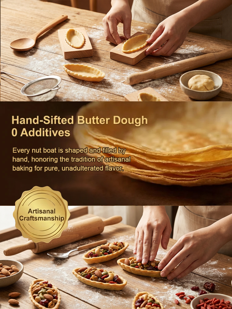 8 Premium Nut Boat Tart with Handmade Crispy Crust