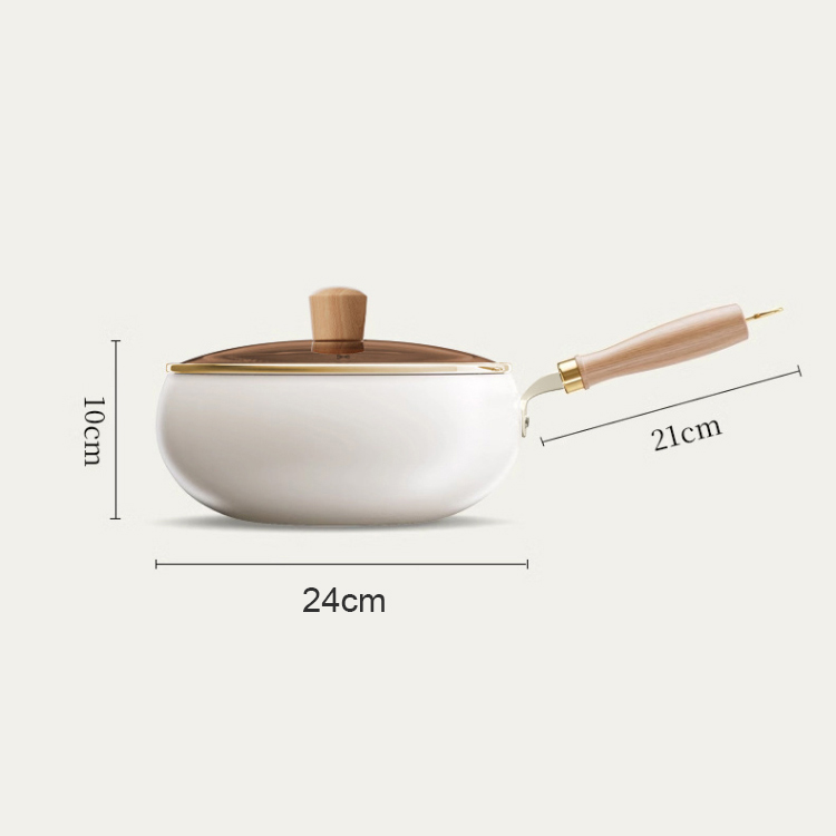 No coating, no splatter and Super durable🔥Multifunctional Titanium Ceramic Large-Bellied Non-Stick Pan