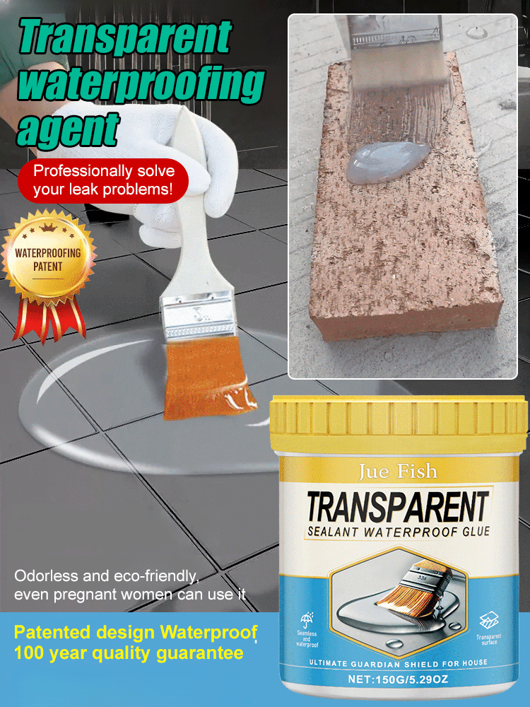 Clear Waterproof Sealant Coating 🛡️ 30-Year Leak Proof Guarantee 🖌️ Easy DIY Brush On ❄️ Extreme Temp Resistant 🌱 Non Toxic Safe
