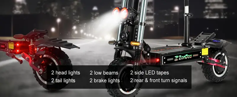 Patinete eléctrico para adultos de alta velocidad con doble motor, motocicletas de 60 millas de largo alcance, neumáticos todoterreno gruesos, freno hidráulico de aceite, doble suspensión, todoterreno, deportes,   ZO03, scooter eléctrico para adultos pesados. detalles 5