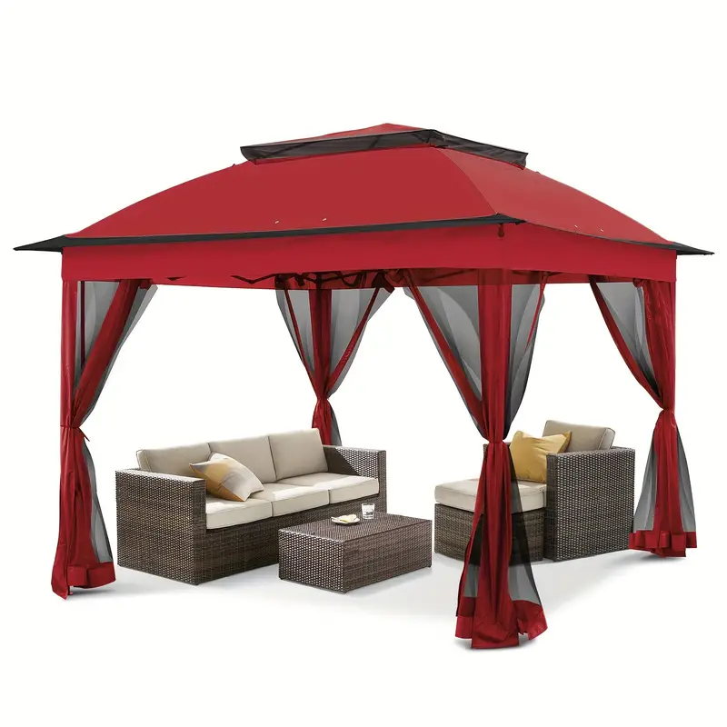 Carpa Gazebo Instant&aacute;nea Emergente de 11x11 con Mosquitero detalles 1
