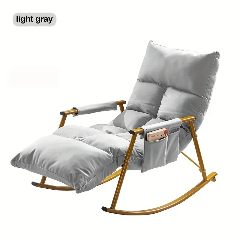1pc Silla Mecedora Ajustable   -   para Relajación,   y Ocio   de Estar, Dormitorio o   - Construcción   de Poliéster/Metal detalles 10