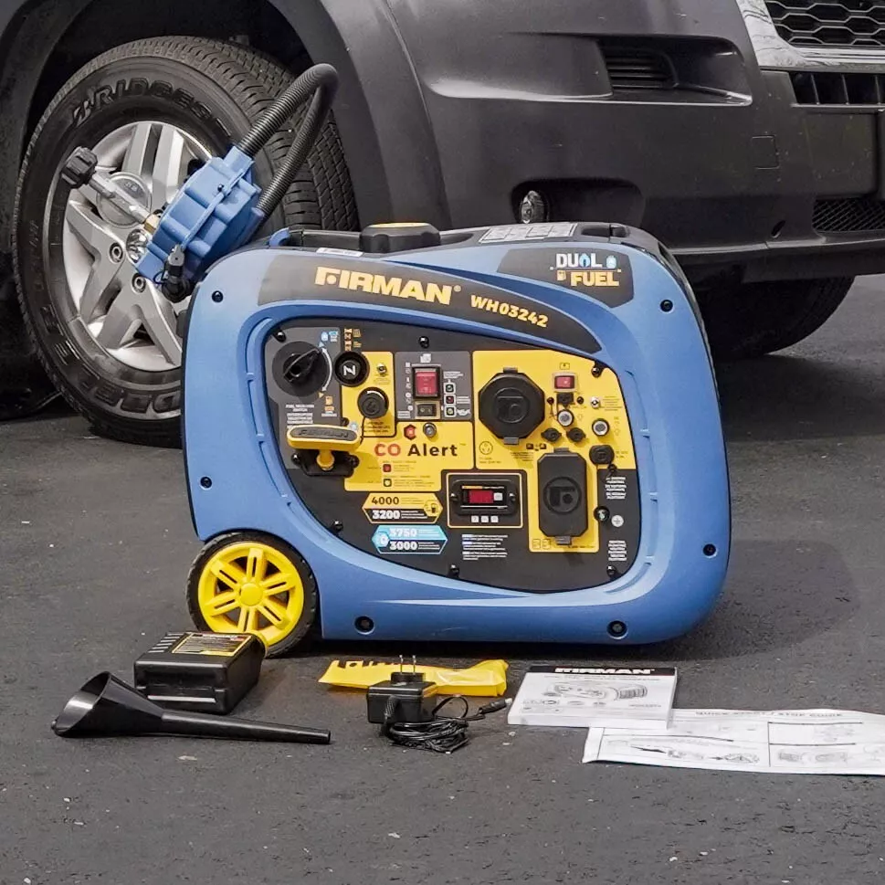 Generador inversor de combustible dual con arranque eléctrico FIRMAN WH03242F de 4000 W