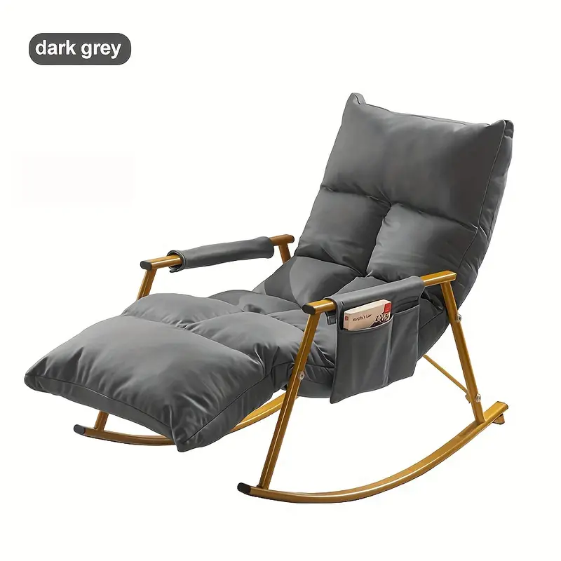 1pc Silla Mecedora Ajustable   -   para Relajación,   y Ocio   de Estar, Dormitorio o   - Construcción   de Poliéster/Metal detalles 11