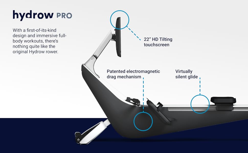 hydrow pro rowing machine rower exercise workout full body strength rower cardio training workouts