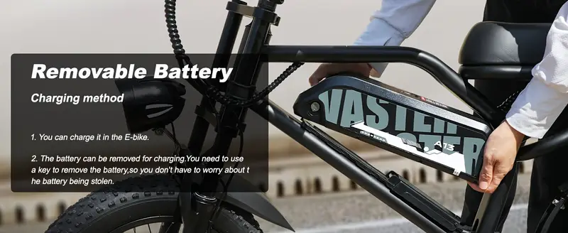 eléctrica, eléctrica de montaña adultos, eléctrica de 16 pulgadas con neumáticos gruesos, asiento más , de de 800 W, batería extraíble de 36 V/12.8 Ah, suspensión de horquilla delantera, 20 MPH, eléctrica de montaña de 35 , de y desplazamientos. detalles 7