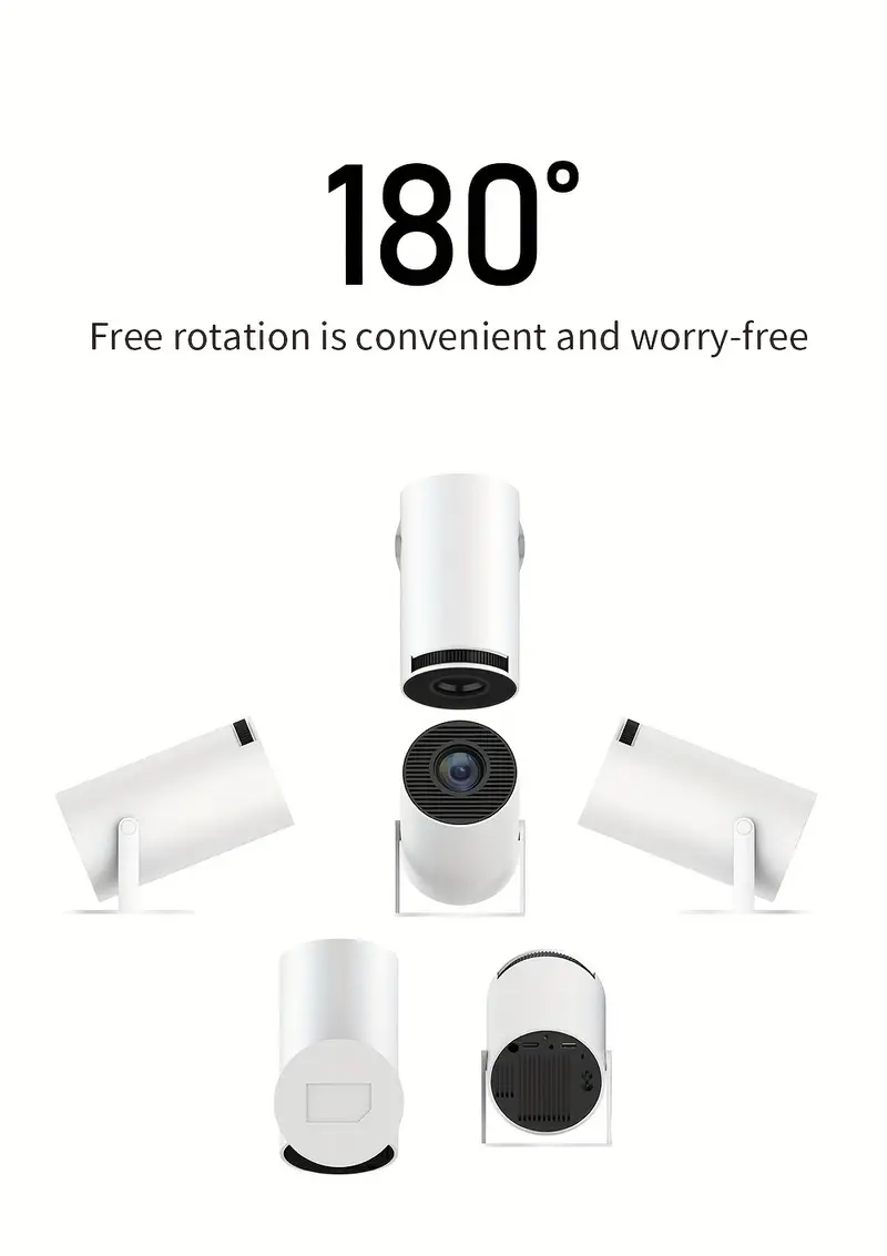 HY300 Mini Proyector 4K Android 11.0 1080P 720P 200ANSI Port&aacute;til Inal&aacute;mbrico Cine en Casa al Aire Libre &Aacute;ngulo de Proyecci&oacute;n Ajustable de 180&deg; detalles 1
