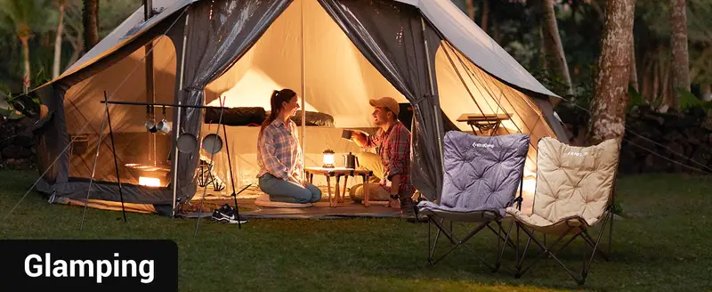   Silla de Camping Acolchada de Gran Tamaño - Silla Plegable Mariposa XL Cómoda para Exteriores con Bolsa de Transporte, Silla de Camping Portátil para Adultos, Interior y Césped Soporta 300 Libras, Caqui detalles 7