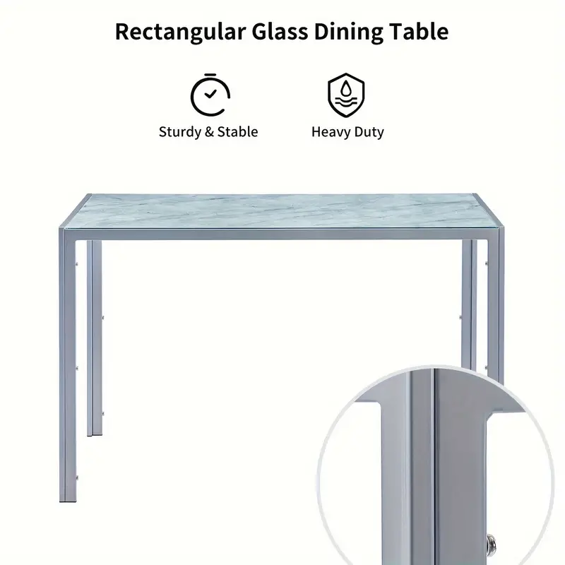   de 5   de mesa de   de     de 47 y 4 sillas de   acolchadas   PU    ,  , cocina. detalles 4