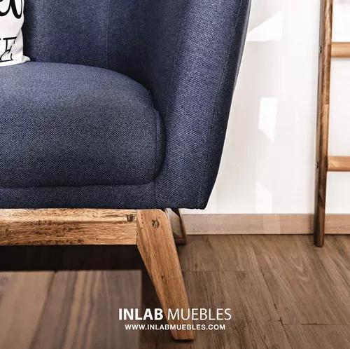 Sillón Para Sala Dos Plazas Alicia Tela Magic Inlab Muebles