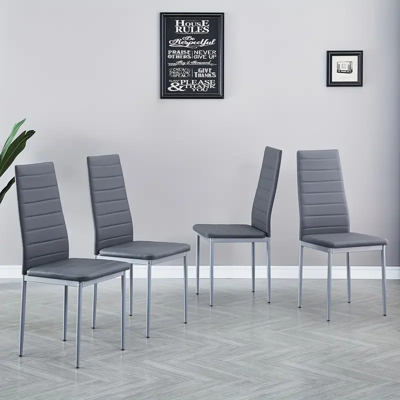   de 5   de mesa de   de     de 47 y 4 sillas de   acolchadas   PU    ,  , cocina. detalles 0