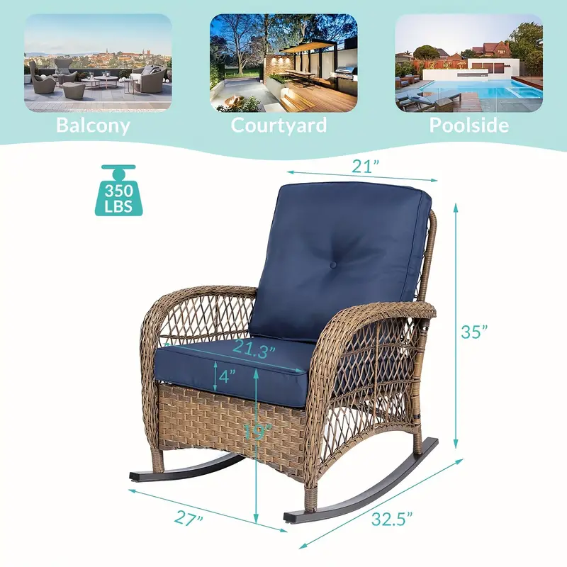   DE 2 SILLAS MECEDORAS DE MIMBRE      , CON COJINES,    ,  ,   DE  , CON    , COJINES     RESISTENTES     detalles 0