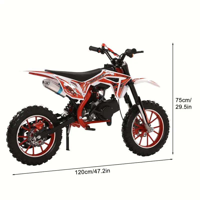 motocross 49cc para jóvenes, moto de     a  , mini motos con   de disco delantero y trasero, velocidad   de 20 mph, regalo de  , ideal para montañas, parques y   detalles 2