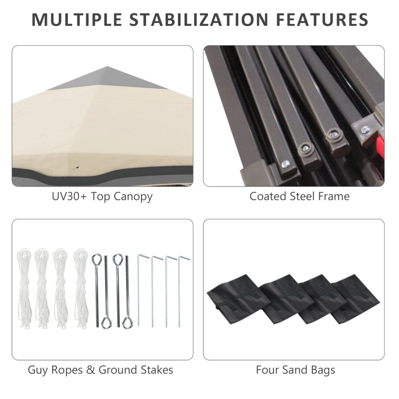 Tienda de campaña con dosel emergente de 10' x 10' con red, carpas instantáneas para fiestas, altura ajustable, con bolsa de transporte con ruedas y 4 bolsas de arena para exteriores, jardín, patio