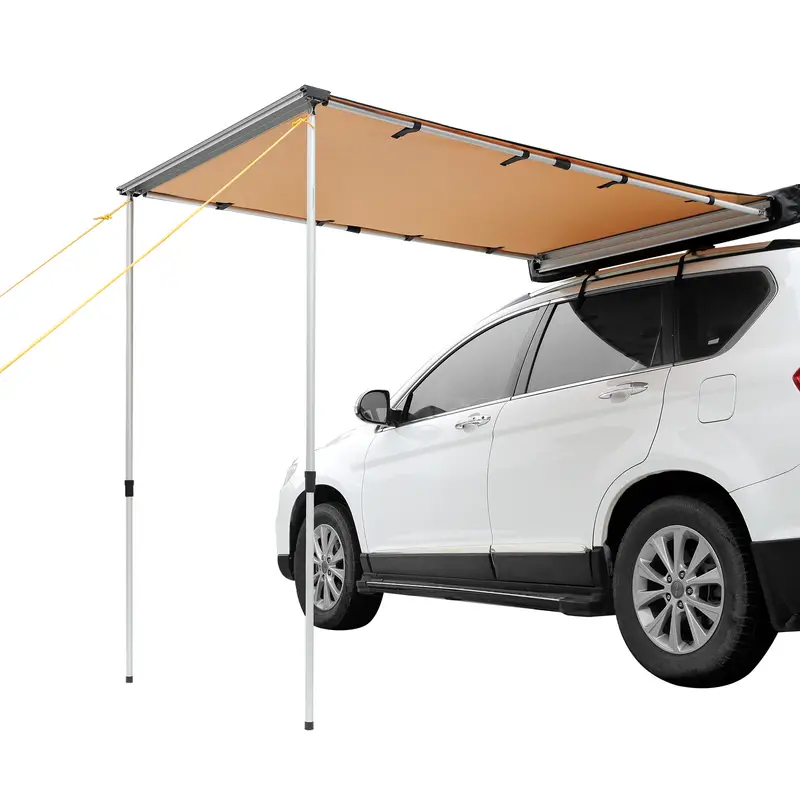   retractable vehicle side awning 6 6 x 8 2 uv50 protection adjustable height with waterproof storage bag for truck suv van campers details 6