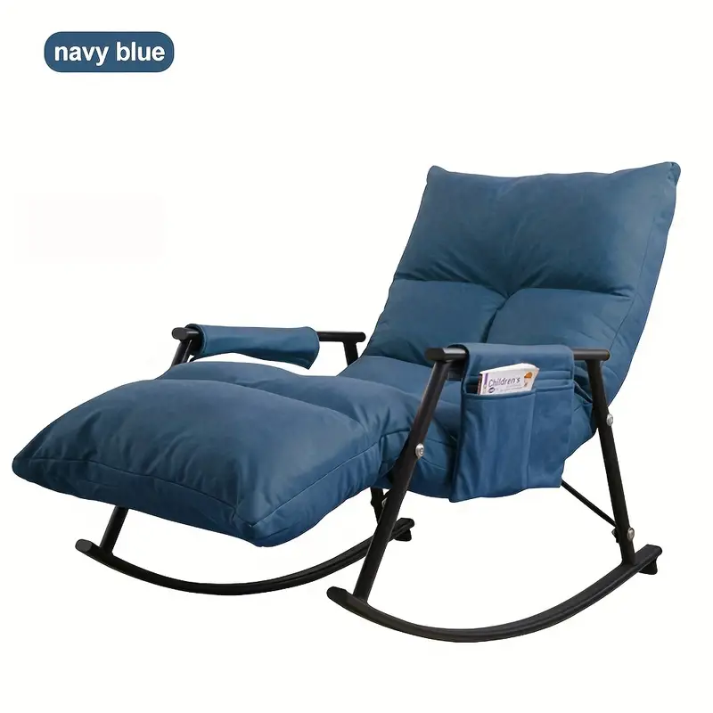 1pc Silla Mecedora Ajustable   -   para Relajación,   y Ocio   de Estar, Dormitorio o   - Construcción   de Poliéster/Metal detalles 5