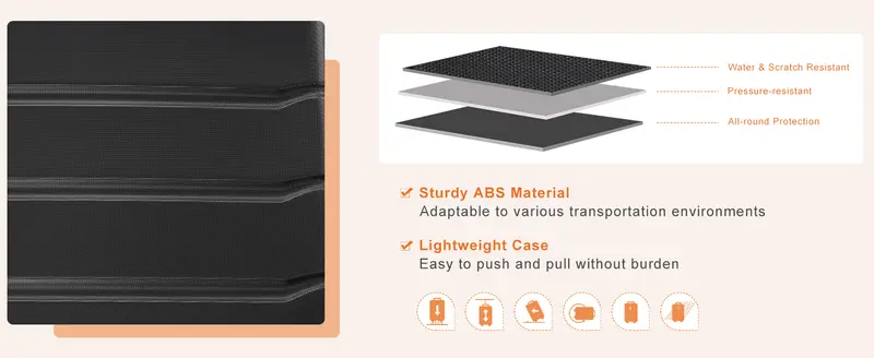 Equipaje de de 20/24/28 pulgadas, maleta rígida de ABS con ruedas giratorias dobles, equipaje expandible con cerradura TSA detalles 6