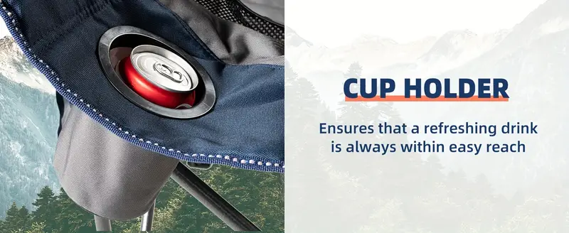 Silla de camping mecedora de gran tamaño  , sillas de camping totalmente acolchadas para adultos con bolsillo lateral y portavasos, capacidad de 500 libras para trabajo pesado,   y gris detalles 4