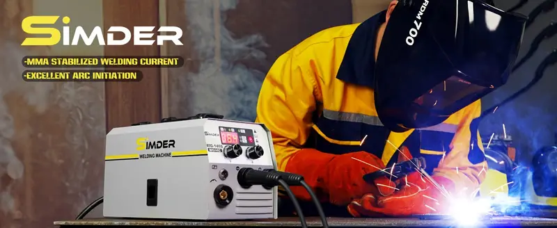 Soldador SSIMDER MIG 140A 2 en 1 Soldador de Electrodo con N&uacute;cleo Fundente 110V/220V M&aacute;quina de Soldadura de Doble Voltaje con Alambre Tubular MIG/ARC Soldador Inverter IGBT detalles 2