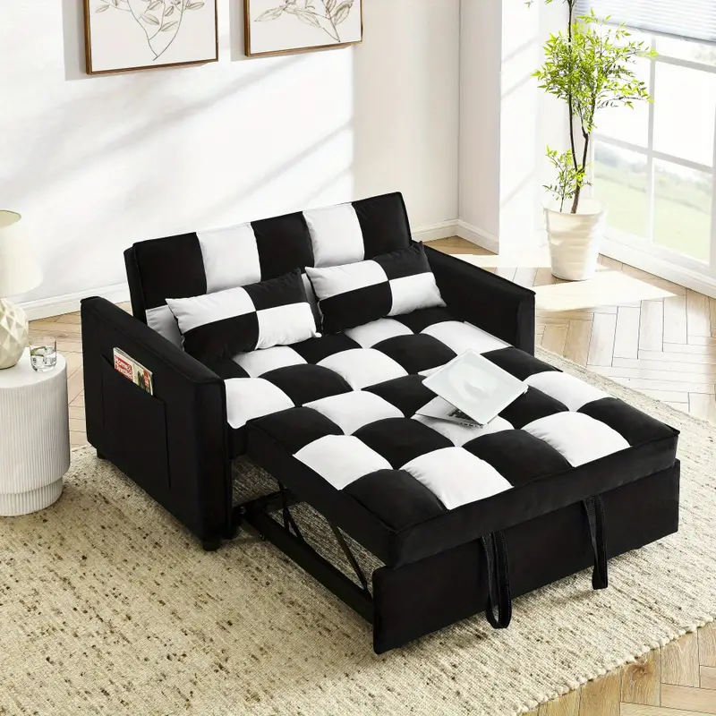 Sofá     de   con sofá   extraíble,   3 en 1   sofá   de  ,   y negro detalles 2