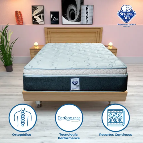 Colchón Spring Air Tecnología Performance Colchón Ortopédico de Firmeza Media 33 cm de Altura