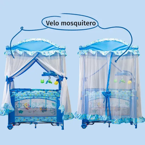 Cuna Corral Mecedor Para Bebé Starkids S12-7 Con Cambiador