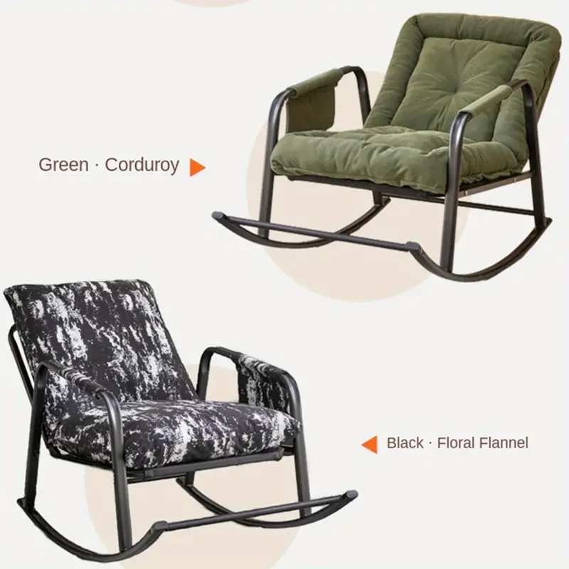 Sillón Mueble Moderno y   con Respaldo   Ajustable, Reposapiés y Bolsillo Lateral - Sillón de   Acolchado para Uso Interior/Exterior,   para  , Dormitorio,   detalles 3