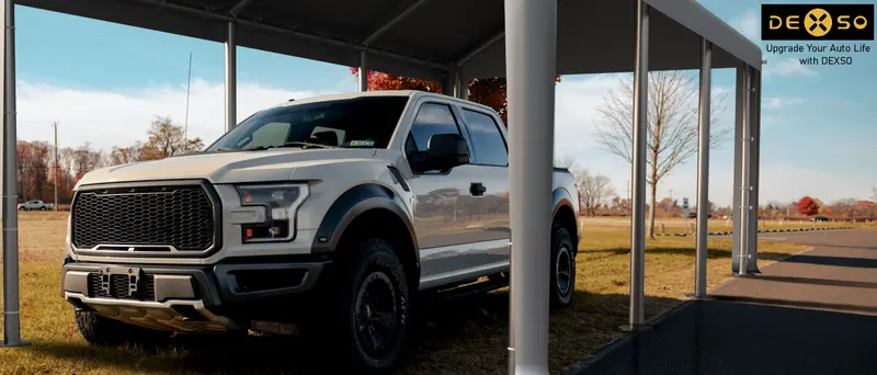 Cochecito a prueba de viento de 13x25 de gran tamaño, marco antiviento de alta resistencia, garaje portátil para camionetas de tamaño completo, SUV, botes y remolques, altura ajustable, gris plateado detalles 2